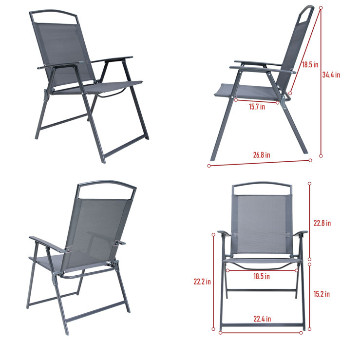Latitude Run® Spooner Folding Patio Dining Chair & Reviews Wayfair